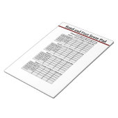 Handje- en voetkaartgame-score notitieblok (Schuin)