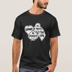 Handje- en voetkaartspel Lover Funny Canasta-spele T-shirt
