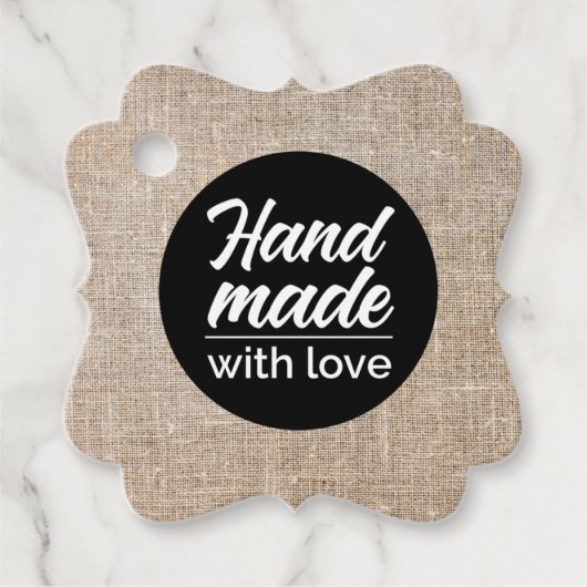 Handje gemaakt van liefde bedankjes labels (Voorkant)