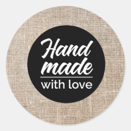 Handje gemaakt van liefde ronde sticker