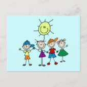 Handje in hand Afbeelding Kinder overhemden en cad Briefkaart (Voorkant)