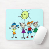 Handje in hand Afbeelding Kinder overhemden en cad Muismat (Met muis)