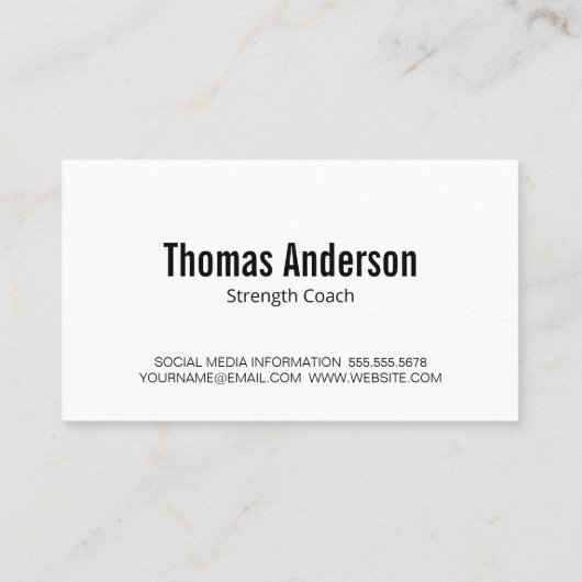 Handje met dumbbell | metallische achtergrond visitekaartje (Achterkant)