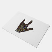 Handje met inspirerend tekst deurmat (Schuin)