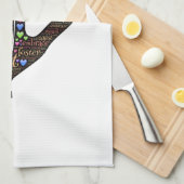 Handje met inspirerend tekst theedoek (Quarter Fold)