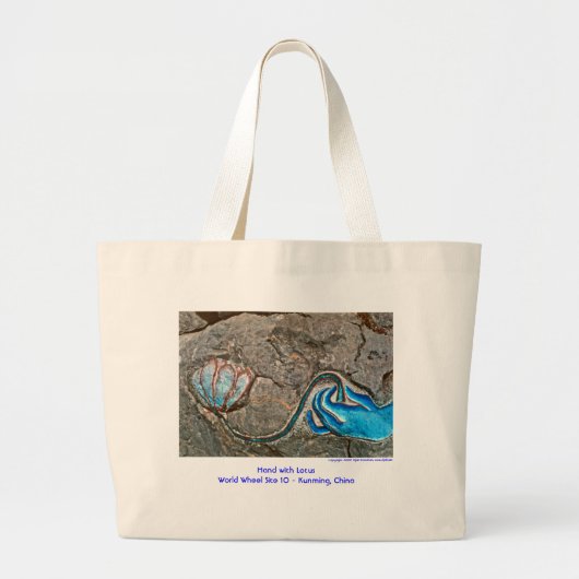 Handje met Lotus/Bag Grote Tote Bag (Voorkant)