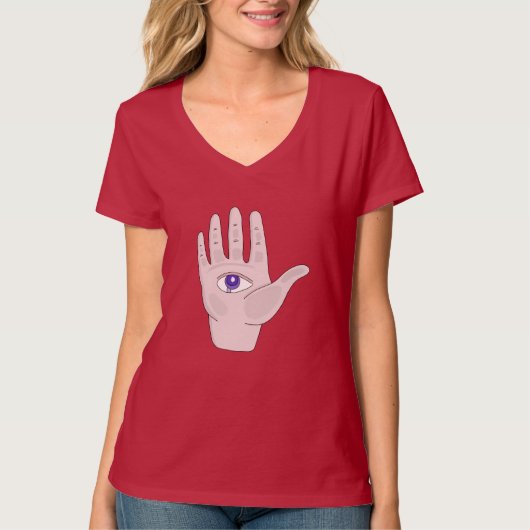Handje met oog t-shirt (Voorkant)