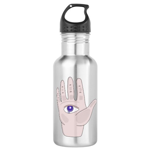 Handje met oog waterfles  (Voorkant)