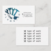 Handje met visitekaartje loodgieterswerk (Voorkant / Achterkant)