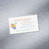 Handje om thuiszorg te blijven Visitekaartje Magnetisch Visitekaartje (Voorbeeld)