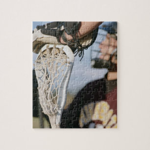 Handje op een Lacrosse Stick Legpuzzel
