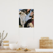 Handje op een Lacrosse Stick Poster (Keuken)