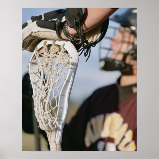 Handje op een Lacrosse Stick Poster (Voorkant)