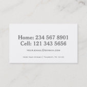 Handje prints mammie kaart contactkaartje (Achterkant)