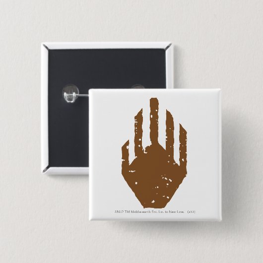 Handje SARUMAN™ Vierkante Button 5,1 Cm (Voorkant /achterkant)