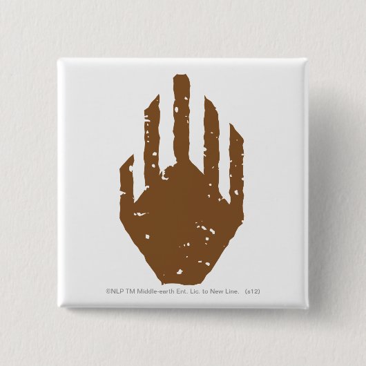 Handje SARUMAN™ Vierkante Button 5,1 Cm (Voorkant)