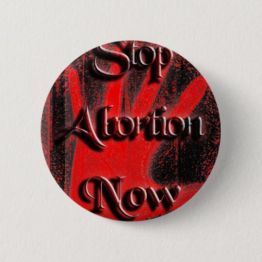 Handje - Stop Abortus nu Ronde Button 5,7 Cm (Voorkant)