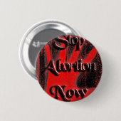 Handje - Stop Abortus nu Ronde Button 5,7 Cm (Voorkant /achterkant)
