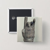 Handje uit een kolossaal standbeeld van Shiva, uit Vierkante Button 5,1 Cm (Voorkant /achterkant)