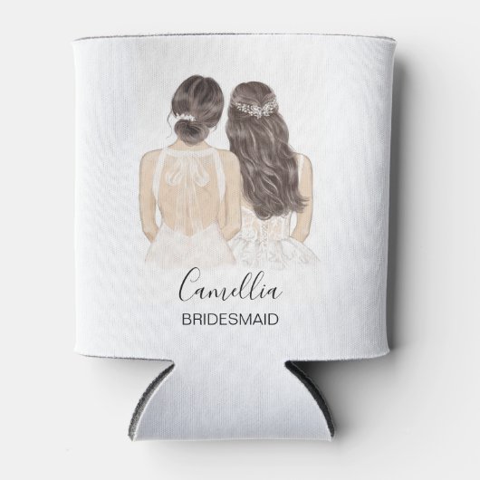 Handje uitgebeeld Bridesmaid Maid Can Cool Blikjeskoeler (Voorkant)