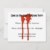 Handje van de dode partij Text Halloween Kaart (Achterkant)