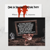 Handje van de dode partij Text Halloween Kaart (Voorkant / Achterkant)