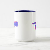 Handje van een Cyborg God (rood en blauw) Mok (Midden)