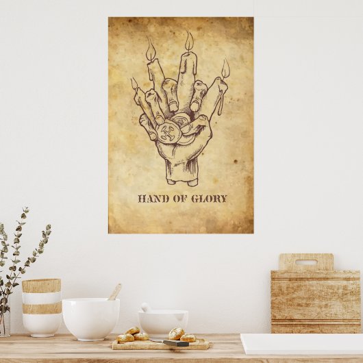 "Handje van glorie" Poster (Keuken)