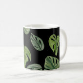 Handje Waterverf Monstera Adansonii Leaf Bridal Koffiemok (Voorkant rechts)