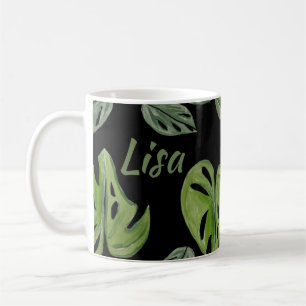 Handje Waterverf Monstera Adansonii Leaf Bridal Koffiemok