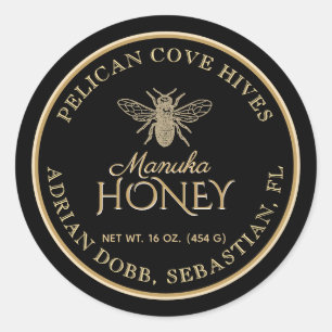 Handka Honey Black Gold Product Label bijen
