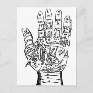 Handkaart Palmistry Briefkaart