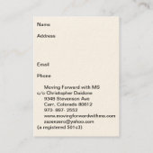 handkaarten visitekaartje (Achterkant)