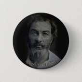 Handkleurig Walt Whitman-portret Ronde Button 5,7 Cm (Voorkant)
