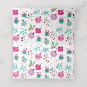 Handkleurige kerstsnowflake Winter Plaatskaartje (Binnenkant ongevouwen)