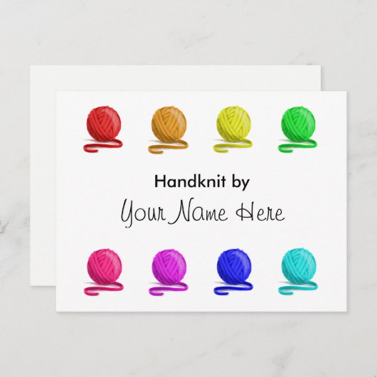 Handknippen met wasinstructies briefkaart (Voorkant / Achterkant)