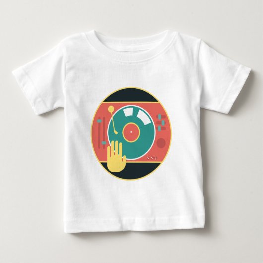 Handkras met vinylplaat-speler (Voorkant)