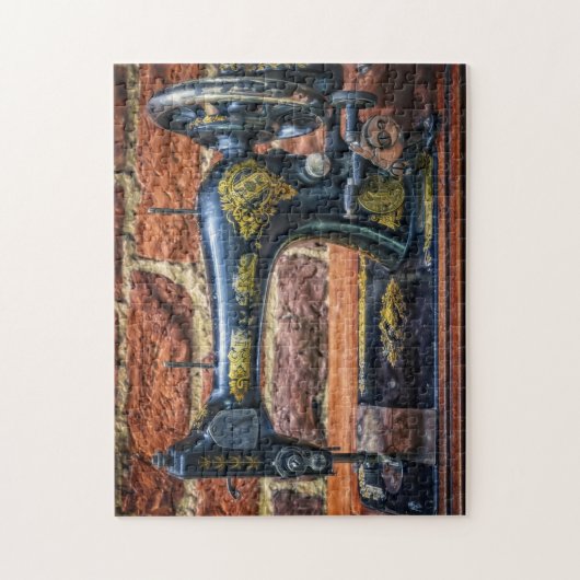  handkruknaaimachine legpuzzel (Verticaal)