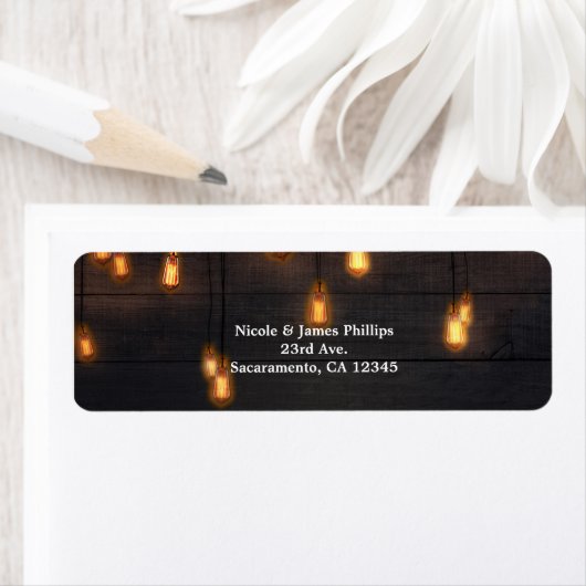  handlamp Rustic Wood Weddenschap Etiket (Insitu)