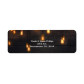 handlamp Rustic Wood Weddenschap Etiket (Voorkant)