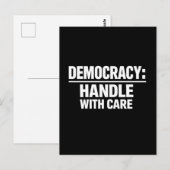 Handle Democracy With Care Briefkaart (Voorkant / Achterkant)