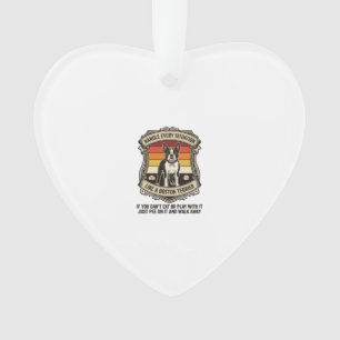Handle elke situatie Boston Terrier Hond Zonsonder Ornament