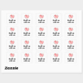 Handle Me With Care - Hart Verzendsticker Vierkante Sticker (Vel)