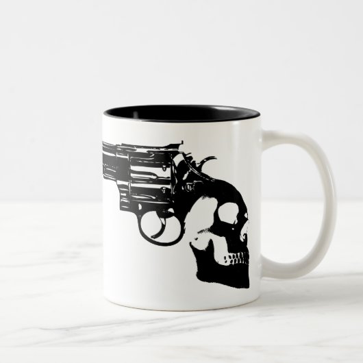 Handle van de Dood Bang! Tweekleurige Koffiemok (Rechts)