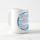 Handle With Care – Belongs to 'Name' Personalized Koffiemok (Voorkant links)