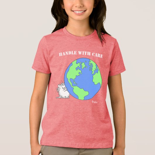 HANDLE WITH CARE Boynton Cat Tri-Blend Shirt (Voorkant)