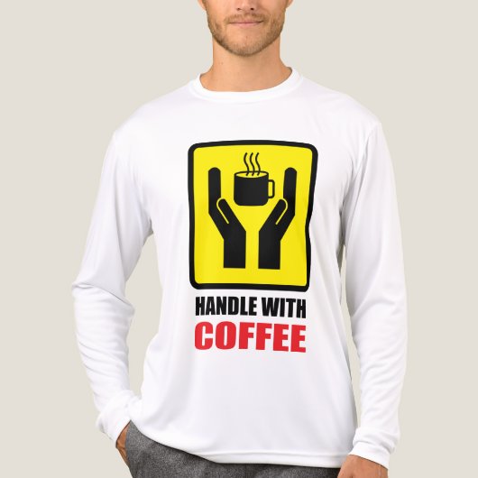 Handle with Coffee Tri-Blend Shirt (Voorkant volledig)