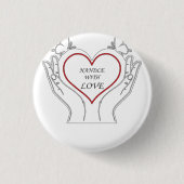 Handle With Love Ronde Button 3,2 Cm (Voorkant)