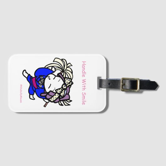 Handle With Smile Khabully Mouse Bagagelabel (Voorkant (horizontaal))