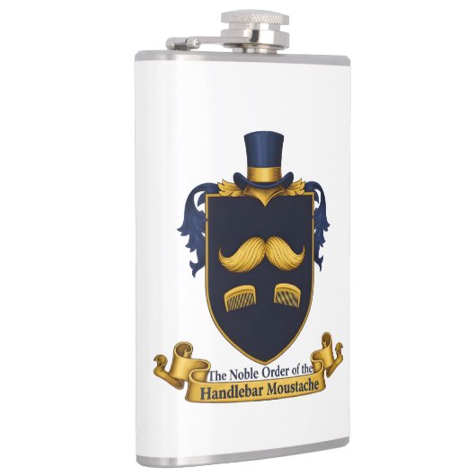 Handlebar Moustache Gentleman's Flask Heupfles (Rechts)